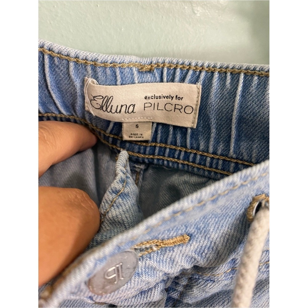 Anthropologie Pilcro Adi Elluna Drawstring Flare Cupid Love Heart Jeans Small - Picture 4 of 7